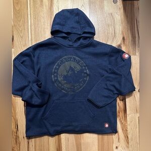 Canada Weather Gear Logo Hoodie Men’s Large Navy Blue **No Drawstring